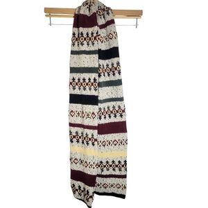 Vtg Christopher & Banks fair isle woven scarf